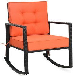 Wicker Rocking Chair Outdoor Glider Rattan Rocker Chair